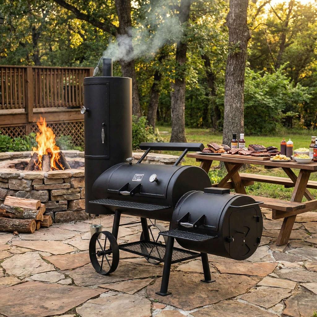 Fumoir et barbecue en extérieur