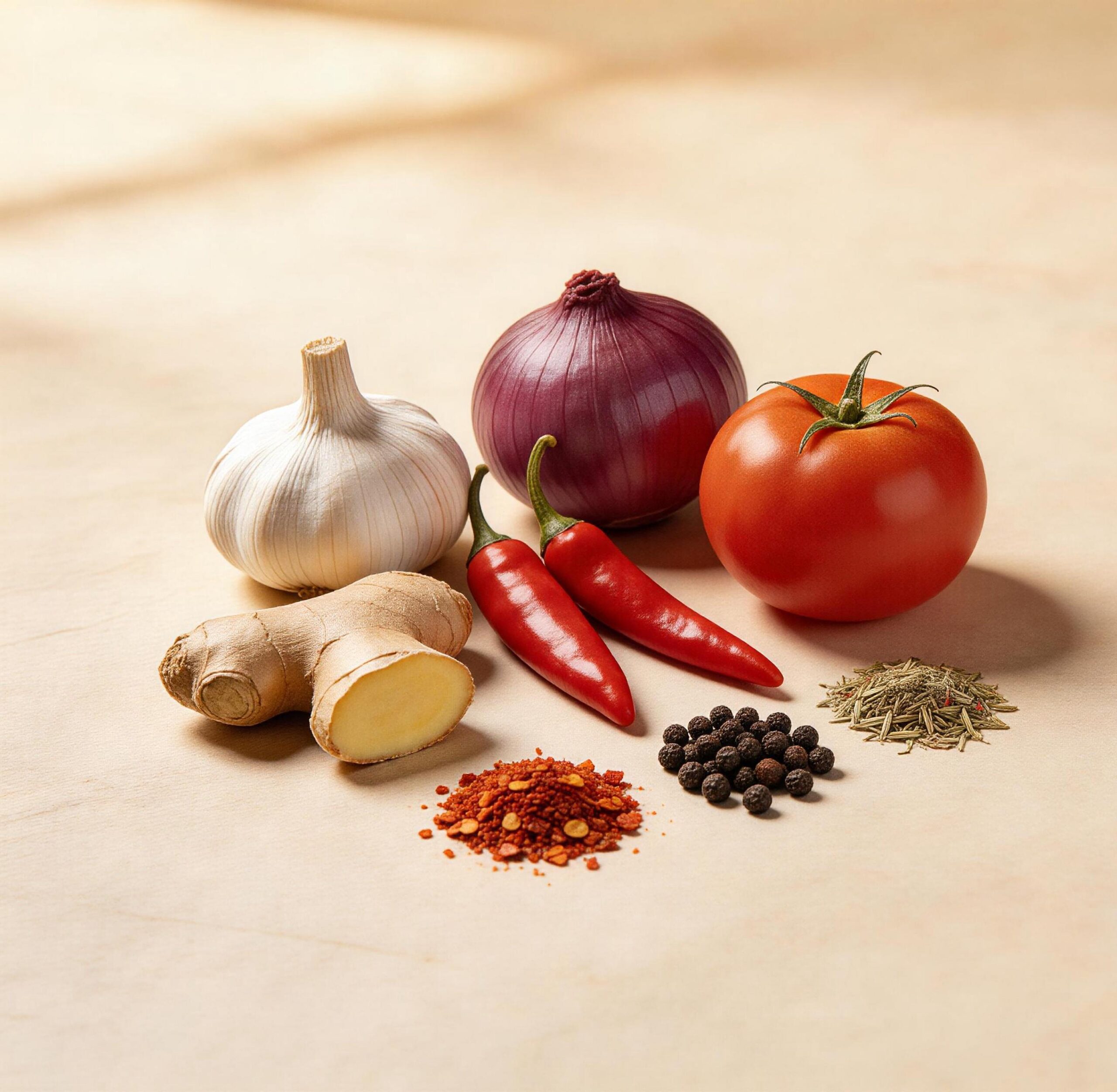Ingrédients alimentaires, légumes et épices