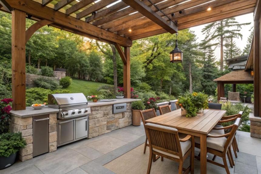 Cuisine en plein air : créer un espace élégant, convivial et fonctionnel