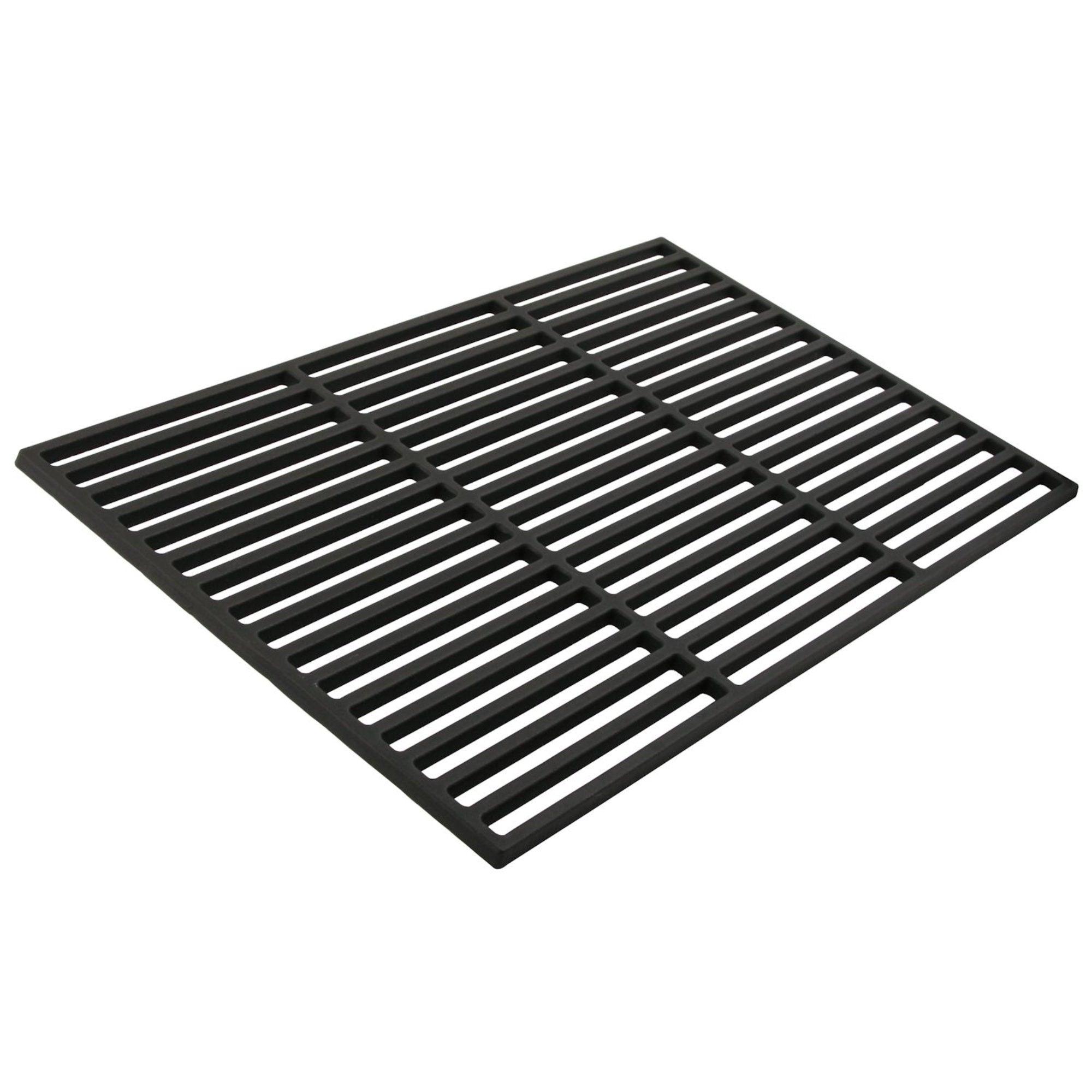 Grille de cuisson en fonte noire sur fond blanc